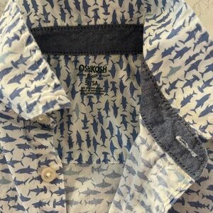 OshKosh Blue Shark Print Shirt